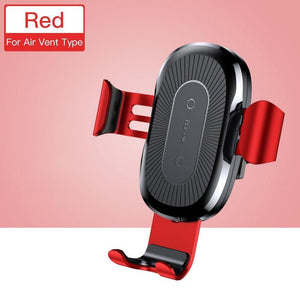 Baseus Qi Wireless Car Charger For Smart Phone Car Wireless Charger 10W Fast Charging Car Air Vent Mount Phone Holder