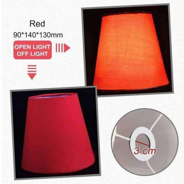 Planet Gates Red American Simple Style Lamp Shade Flax PVC Lamp Shade for Candle Crystal Chandeliers Wall Lamp Light Shade Abajur 90*140*130mm