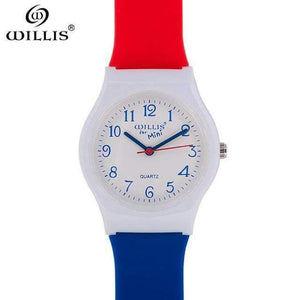 Planet Gates Red and blue Sports Children Watches Kids Silicone Quartz Cute Watch For Boy Girl waterproof Swimming Wristwatch