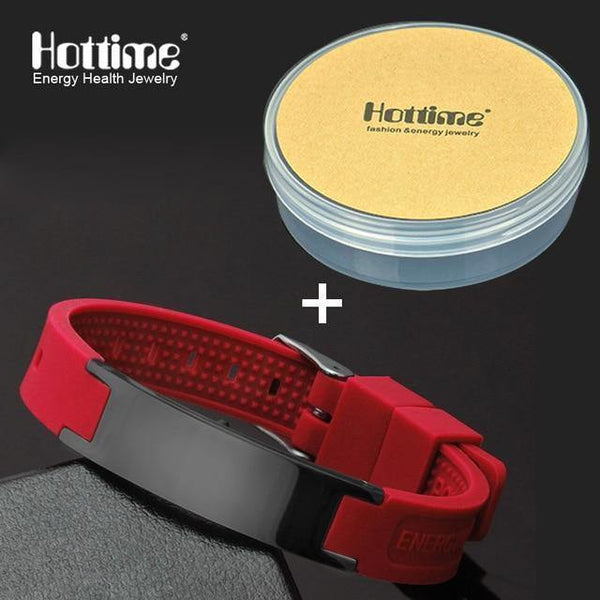 Planet Gates Red And Box Power Energy Wristbands Balance Ion Magnetic Therapy Fashion Silicone Bands Bracelets Therapy Body Keep Your Healty Healing Pain