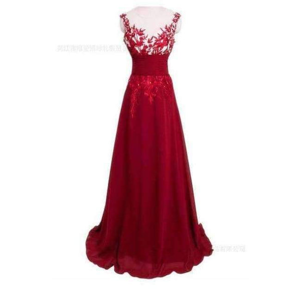 Planet Gates Red As Picture / 4 Fashion Sexy Chiffon Blue Party Evening Dresses 2018 Long Formal Prom Robe De Soiree Woman's Dress OL3102 PlUS