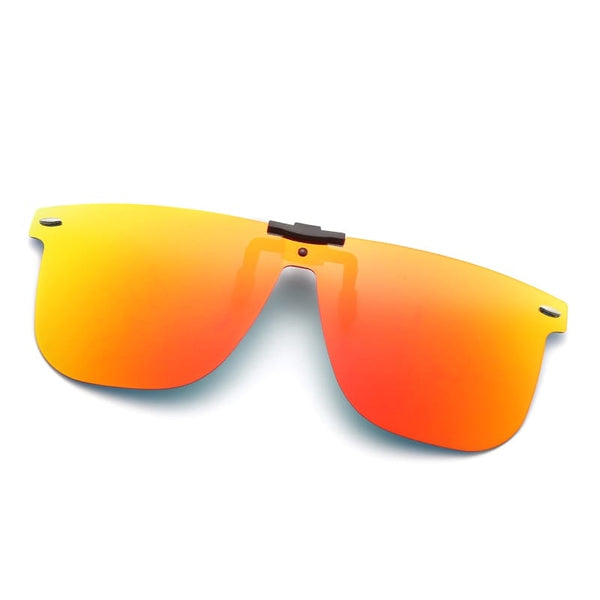 Planet Gates red / as show Clip On Sunglasses For Men Polarized Lens Square Sunglasses Night Vision Driver Glasses Fishing Eyewear Flip Up Luxury Oculos