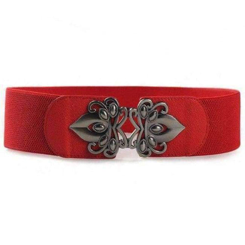 Planet Gates Red / Asia size 80CM 2018 New Women's Belt Canvas and Artificial Leather Stitching Female Elastic Belts Size 80cm-100cm Women Belt