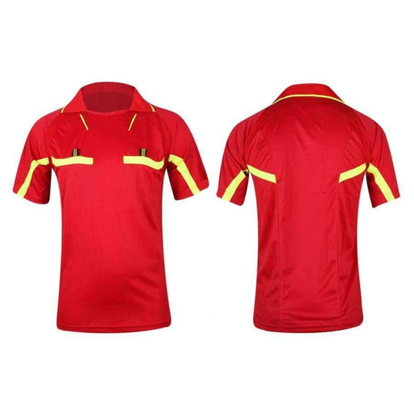 Planet Gates Red / Asian size XL Soccer Referee Jerseys Kit Professional Competition Referee Clothing Custom Football Judge Uniforms Short Tracksuits C10