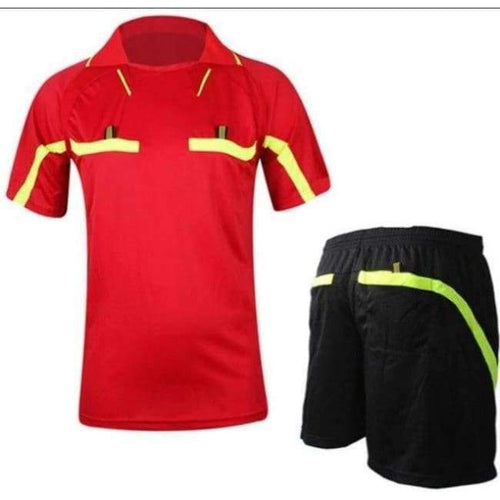 Planet Gates Red / Asian size XL Soccer Referee Jerseys Kit Professional Competition Referee Clothing Custom Football Judge Uniforms Short Tracksuits C10