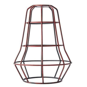 Planet Gates Red B Smuxi Retro Vintage Industrial Lamp Covers Pendant Trouble Light Bulb Guard Wire Cage Ceiling Hanging Bars Cafe Lamp Shade