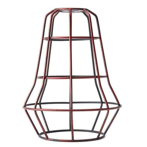 Planet Gates Red B Smuxi Retro Vintage Industrial Lamp Covers Pendant Trouble Light Bulb Guard Wire Cage Ceiling Hanging Bars Cafe Lamp Shade