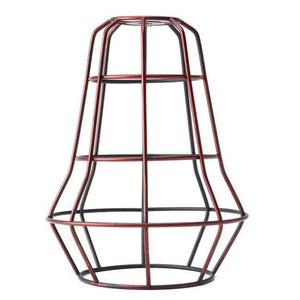 Planet Gates Red B Smuxi Retro Vintage Industrial Lamp Covers Pendant Trouble Light Bulb Guard Wire Cage Ceiling Hanging Bars Cafe Lamp Shade