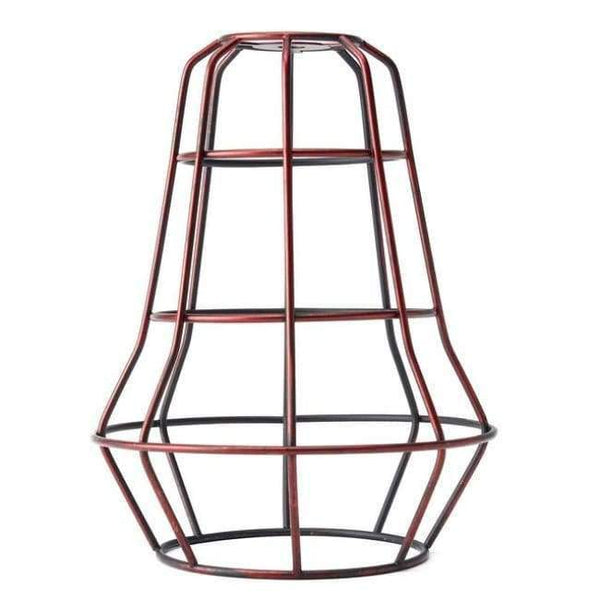 Planet Gates Red B Smuxi Retro Vintage Industrial Lamp Covers Pendant Trouble Light Bulb Guard Wire Cage Ceiling Hanging Bars Cafe Lamp Shade