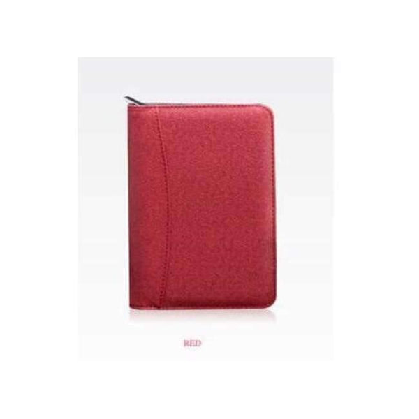 Planet Gates Red / B5 Notebook Traveler Leather Diary Memos Writing Pads Folder Solar energy Calculator card holder Notepad Business planner A5 A6 B5
