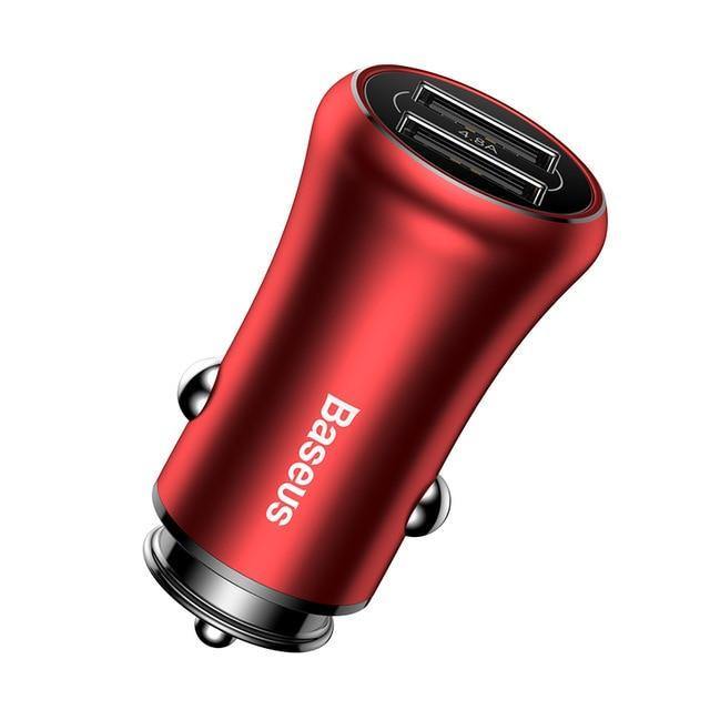 Planet Gates Baseus Car Charger Dual USB Car Charger Car-styling USB Charger for Mobile Phone Fast Car Phone Charger For Xiaomi Roidmi 3s