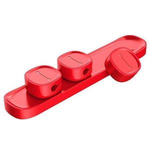 Planet Gates Red Baseus Magnetic Cable Clip For Mobile Phone USB Data Cable Organizer For USB Charger Cable Magnetic Holder Desktop Cable Winder