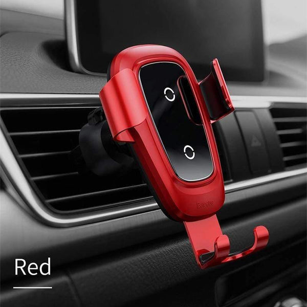 Baseus Qi Wireless Charger Car Phone Holder for iPhone 11Pro Samsung Mobile Phone Holder Stand Air Vent Mount Gravity Car Holder
