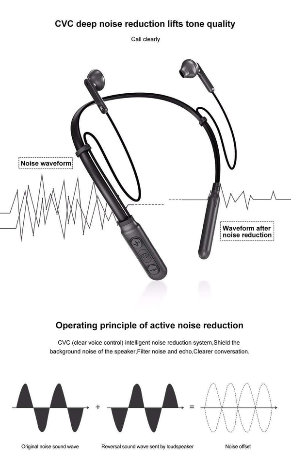Baseus S16 Bluetooth Earphone Built-in Mic Wireless Lightweight Neckband Sport Headphone earbuds stereo auriculares for phone - Planet Gates