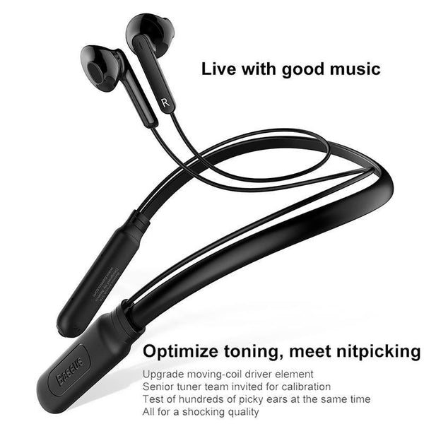 Baseus S16 Bluetooth Earphone Built-in Mic Wireless Lightweight Neckband Sport Headphone earbuds stereo auriculares for phone - Planet Gates