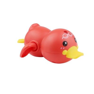Planet Gates red Bathroom Bath Shower Baby Clockwork Swimming Children Play Water Cute Little Yellow Duck Bathing Bathtub Toys For Kid
