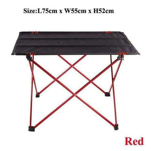 Planet Gates Red Big Camping Table Camping Aluminium Alloy Picnic Table Waterproof Ultra-light Durable Folding Table Desk For Picnic& Camping