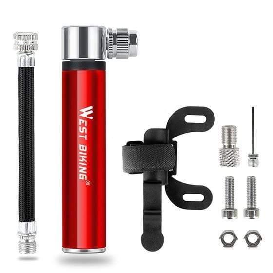 Planet Gates red Bike Pump Inflador Bicicleta Bicycle Air Pumps For AV/FV Cycling Inflator MTB Alloy Mini Hand Pump Bicycle Tire Pump