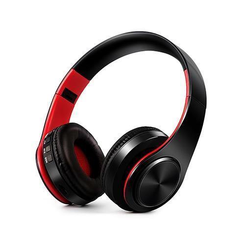 Planet Gates red black / China Wireless Bluetooth Earphones Headset Stereo Headphones Earphones with Microphone /TF Card for Mobile Phone Music