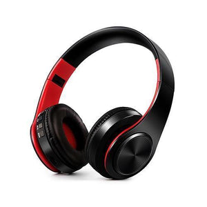 Planet Gates red black / China Wireless Bluetooth Earphones Headset Stereo Headphones Earphones with Microphone /TF Card for Mobile Phone Music