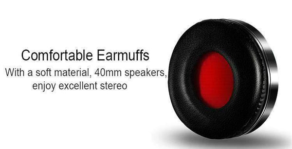 Planet Gates red black / China Wireless Bluetooth Earphones Headset Stereo Headphones Earphones with Microphone /TF Card for Mobile Phone Music