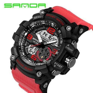 Planet Gates red black Men's Watches Top Brand Luxury Military Quartz Watch Men Waterproof S Shock Wristwatches relogio masculino