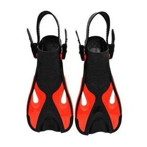 Planet Gates Red black / S Adjustable Children Kids Super-soft Snorkeling Swimming Fins Long Flippers Comfortable Diving Training Equipment New