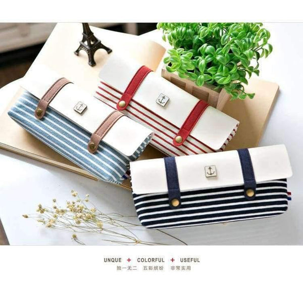 Planet Gates red blue School Pencil Case Canvas Pencil Bag for girls boys pencil-case Pens Writing Office School Supplies  Gift