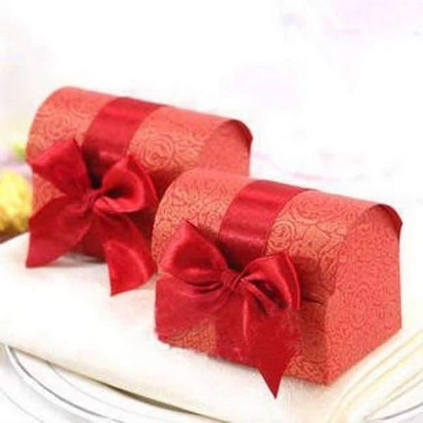 Planet Gates Red Boxes Popular Wedding Treasure Chest Favor Boxes, Bridal Shower Chocolate Box 100pcs