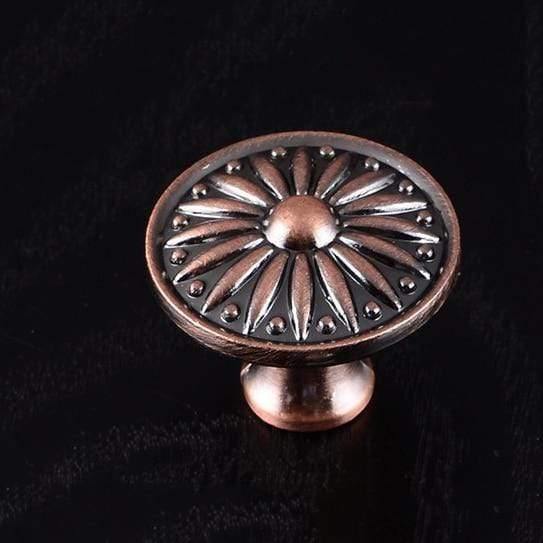 Retro Red Bronze Kitchen Cabinet Knobs Cupboard Door Zinc Alloy Handles Vintage Wardrobe Furniture Handle Drawer Pulls