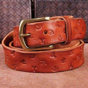 Planet Gates Red Brown / 95cm CUKUP Ladies 100% Pure Cowhide Leather Belts Pin Buckle Casual Styles Jeans Cow Skin Genuine Belts for Woman 3.0cm Width NCK466