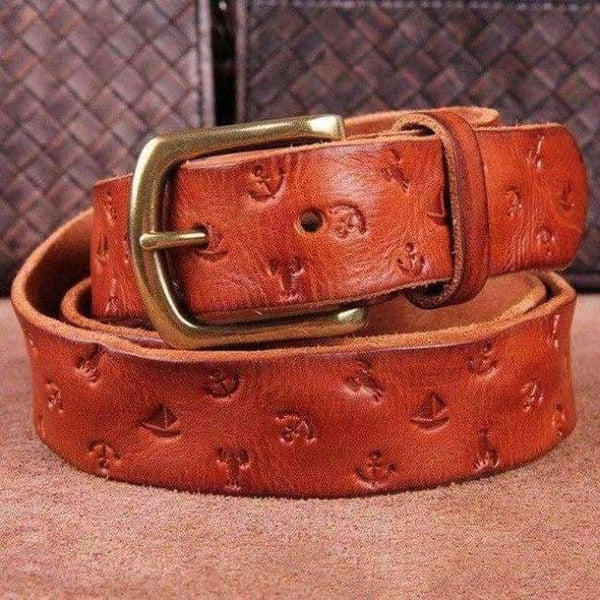 Planet Gates Red Brown / 95cm CUKUP Ladies 100% Pure Cowhide Leather Belts Pin Buckle Casual Styles Jeans Cow Skin Genuine Belts for Woman 3.0cm Width NCK466