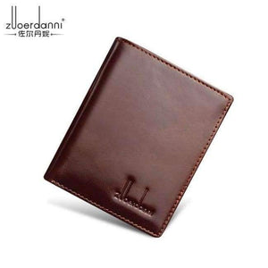 Planet Gates Red brown Thin Wallet Men Small Wallets Quality leather Short Purse Male Luxury Vintage Card Holder Cowhide Purses Retro New