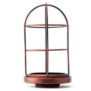 Planet Gates Red C Smuxi Retro Vintage Industrial Lamp Covers Pendant Trouble Light Bulb Guard Wire Cage Ceiling Hanging Bars Cafe Lamp Shade