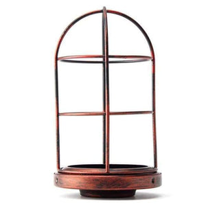 Planet Gates Red C Smuxi Retro Vintage Industrial Lamp Covers Pendant Trouble Light Bulb Guard Wire Cage Ceiling Hanging Bars Cafe Lamp Shade