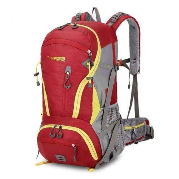 Planet Gates Red Camping Hiking Backpack 45L Waterproof Trekking Sports Bag Fishing Backpacks Mountaineering Bag Climbing Travel Rucksack