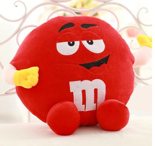 Candice Guo! Plush Toy Stuffed Doll Funny Expressions M&M's Chocolate Buttons Bean Cushion Creative Birthday Christmas Gift 1pc