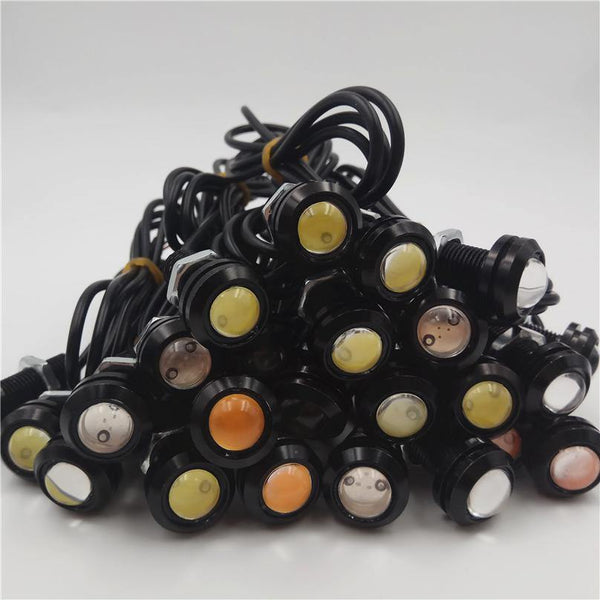 Planet Gates Red Car Flashing 10PCS/Lot 12V LED 18mm Eagle Eye Light High Power lamp Daytime Running Light parking Reverse Fog bulb Backup DRL