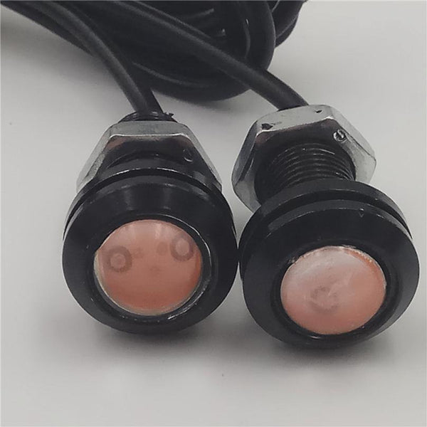 Planet Gates Red Car Flashing 10PCS/Lot 12V LED 18mm Eagle Eye Light High Power lamp Daytime Running Light parking Reverse Fog bulb Backup DRL