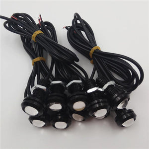 Planet Gates Red Car Flashing 10PCS/Lot 12V LED 18mm Eagle Eye Light High Power lamp Daytime Running Light parking Reverse Fog bulb Backup DRL