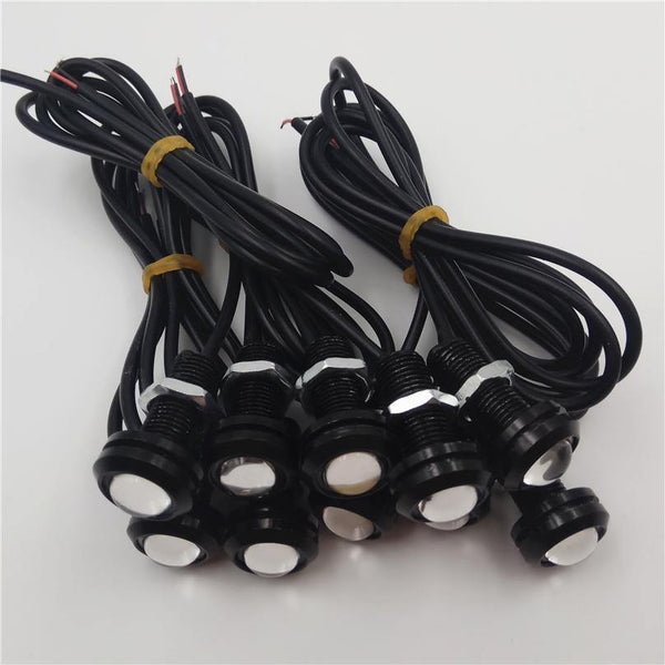 Planet Gates Red Car Flashing 10PCS/Lot 12V LED 18mm Eagle Eye Light High Power lamp Daytime Running Light parking Reverse Fog bulb Backup DRL