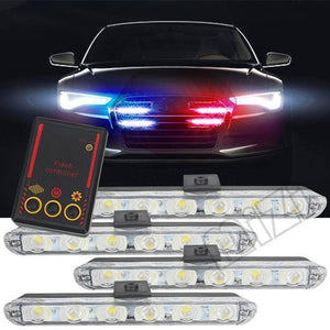 Planet Gates Red Car Truck Emergency Light Flashing Firemen Lights 4*6 Led Car-Styling Ambulance Police Light Strobe Warning Light DC 12V