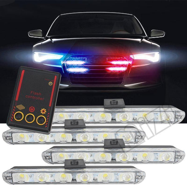 Planet Gates Red Car Truck Emergency Light Flashing Firemen Lights 4*6 Led Car-Styling Ambulance Police Light Strobe Warning Light DC 12V