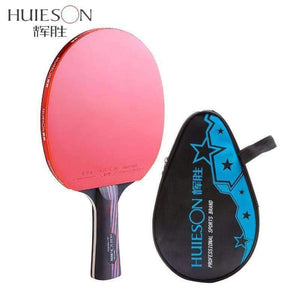 Planet Gates Red Carbon Fiber Table Tennis Racket Double Face Pimples-in Racket Rubber Table Tennis Bat with Bag Top Recommended