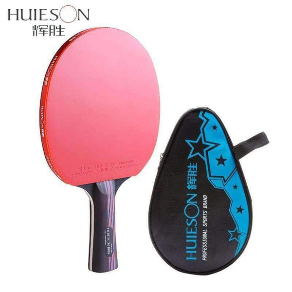 Planet Gates Red Carbon Fiber Table Tennis Racket Double Face Pimples-in Racket Rubber Table Tennis Bat with Bag Top Recommended
