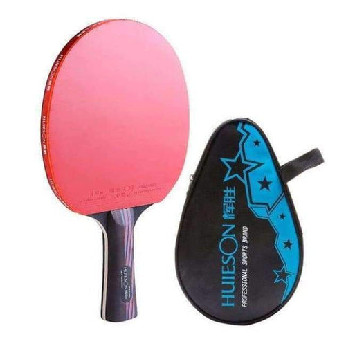 Planet Gates Red Carbon Fiber Table Tennis Racket Double Face Pimples-in Racket Rubber Table Tennis Bat with Bag Top Recommended