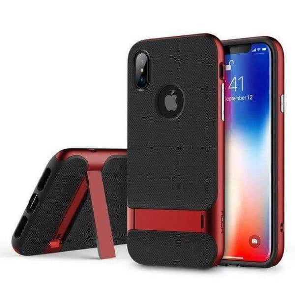 Planet Gates Red Case for iPhone X Slim Luxury Brand Phone Case PC+Silicone Phone Sleek Anti-Knock Back Cover for iPhoneX 5.8" Shell