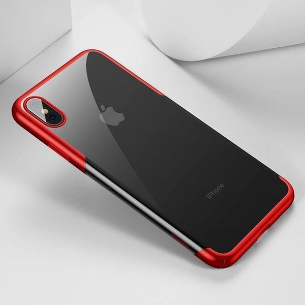 Planet Gates Red Case / For iPhone Xs 5.8 Baseus For iPhone X Xs Case Luxury Plating Hard Plastic Phone Case For iPhone Xs XR XS Max 2018 Cases Thin Back Cover Coque