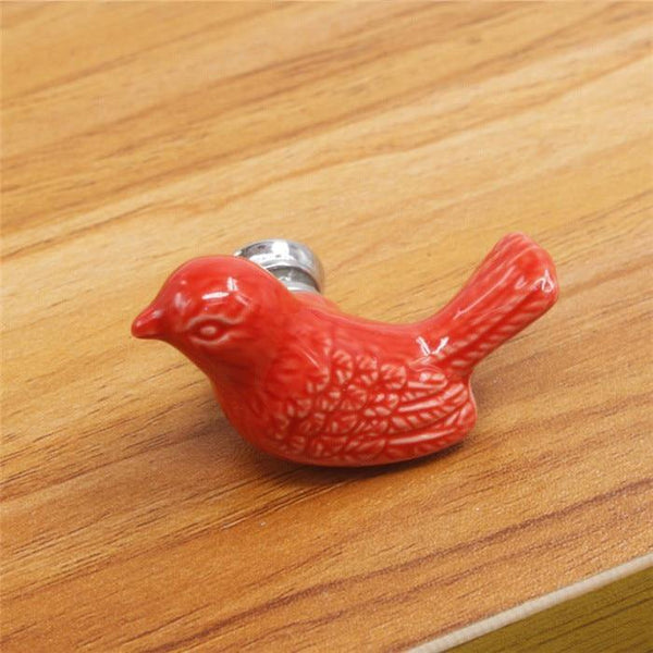 Ceramic Peace Dove Drawer Knobs 3D Cartoon Bird Cabinet Cupboard Handles Novelty Creative Fashion Furniture Handles Hardware