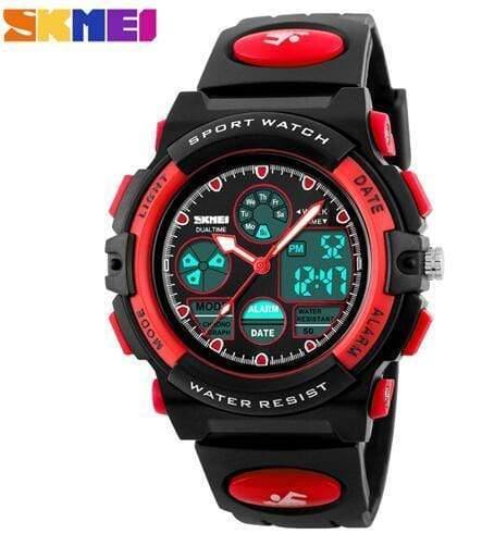 Planet Gates Red Children's Watches Sport Military Fashion Kids Digital Quartz LED Watch For Girls Boys Waterproof Cartoon Wristwatch